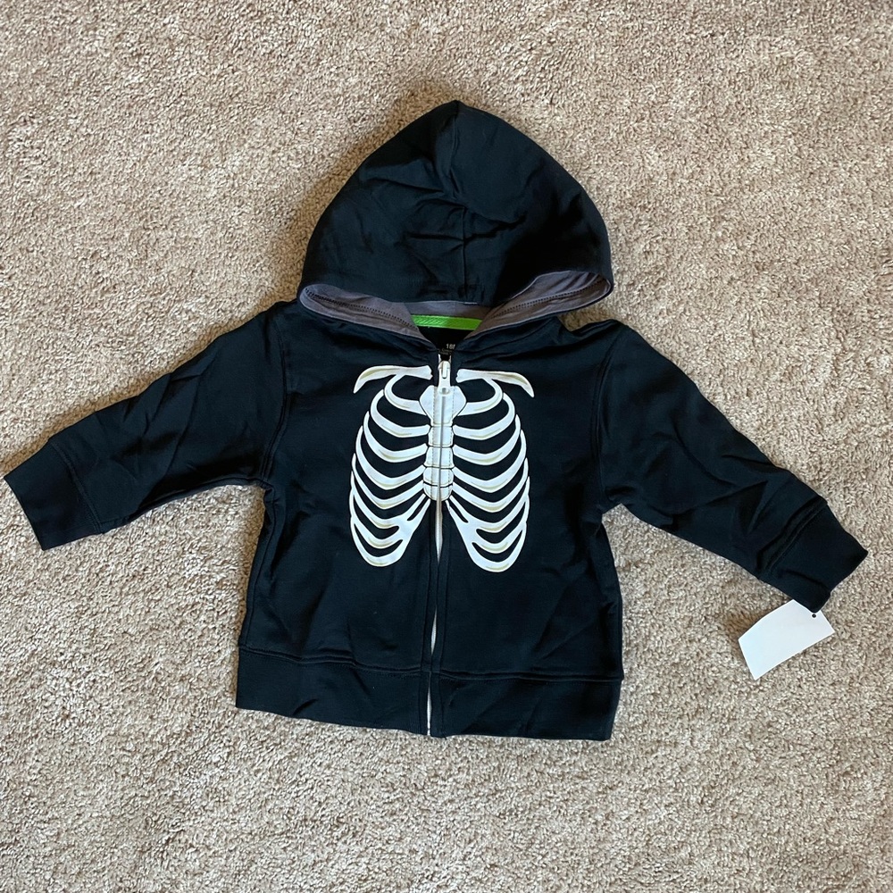 Rib cage skeleton hoodie
